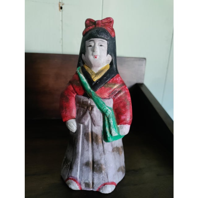 Japanese Vintage Porcelain Japanese Figurine For Sale - Image 3 of 3