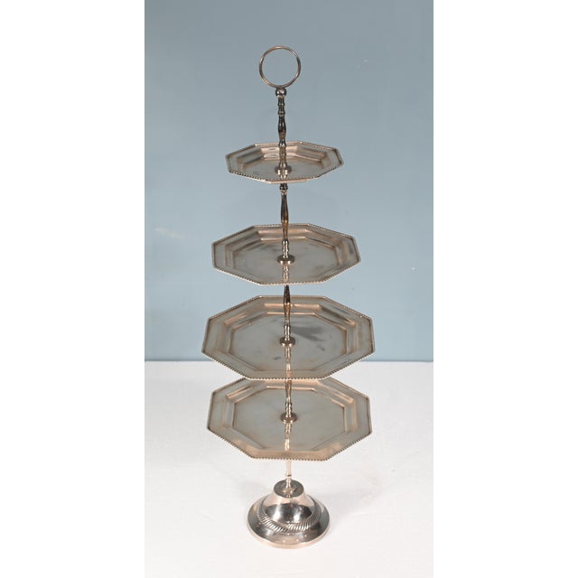 Victorian Silver-Plated Cake Stand For Sale - Image 4 of 11