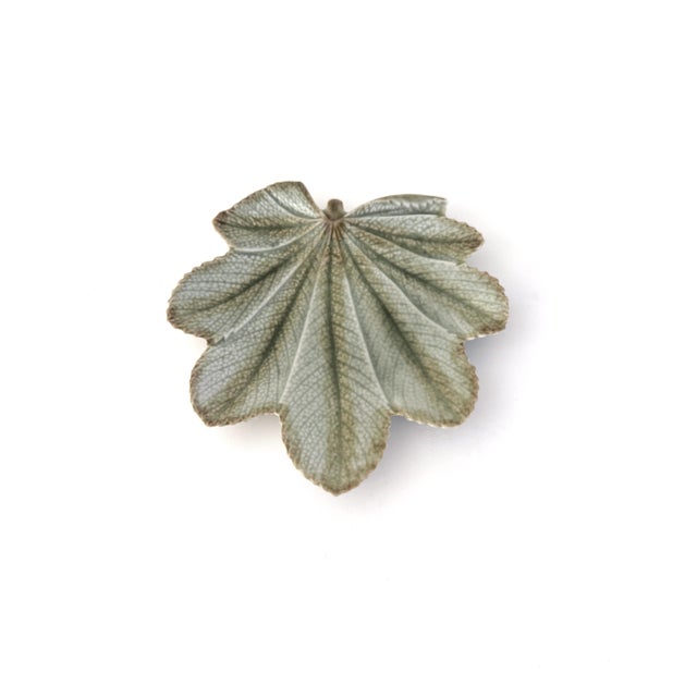 Figurative Vintage Majolica Porcelain Leaf - Christian Tortu For Sale - Image 3 of 9