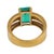 Mid 20th Century Vintage Gia 2.15 Carat Colombian Emerald Diamond 18k Yellow Gold Ring, Size 6.5 For Sale - Image 5 of 5