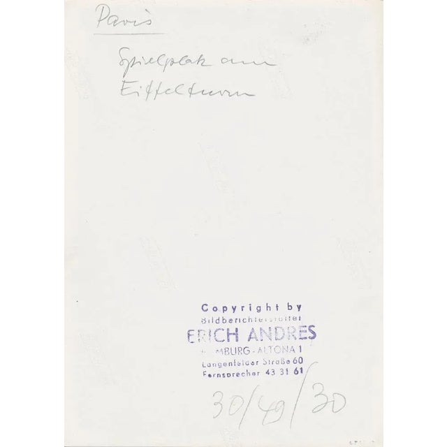 Silver Gelatine Print by Erich Andres, ca 1950. Andres was born 1905 in Germany and passed away 1992. He started his...