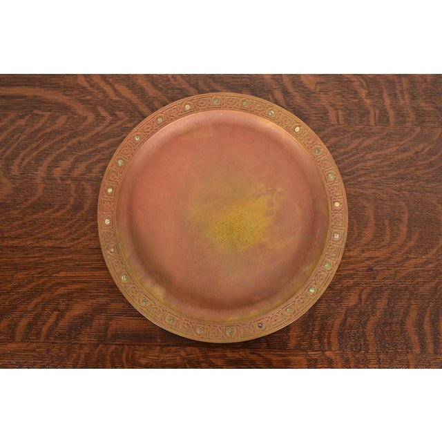 Tiffany Studios New York Bronze Large Tray With Abalone Inlay For Sale - Image 10 of 10
