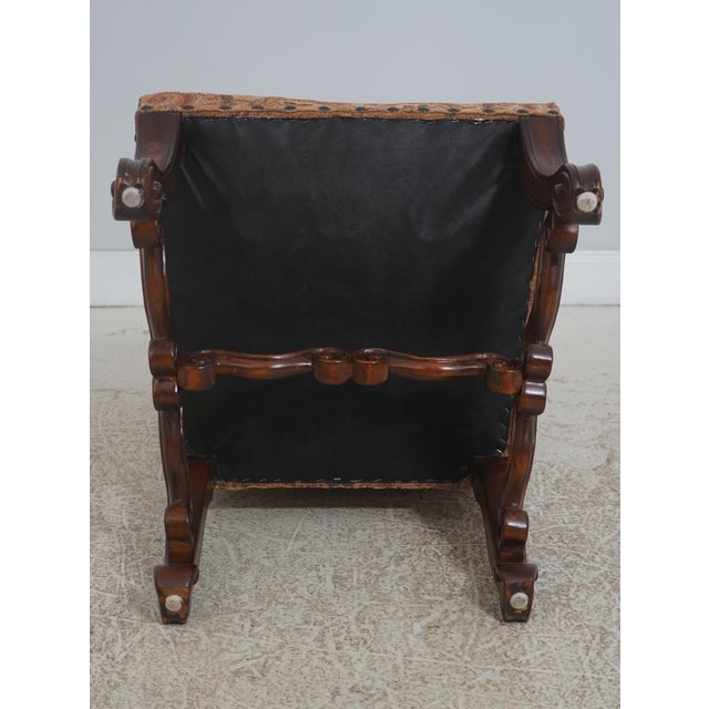 Set of 4 High Back Mahogany Upholstered Dining Chairs For Sale - Image 18 of 18