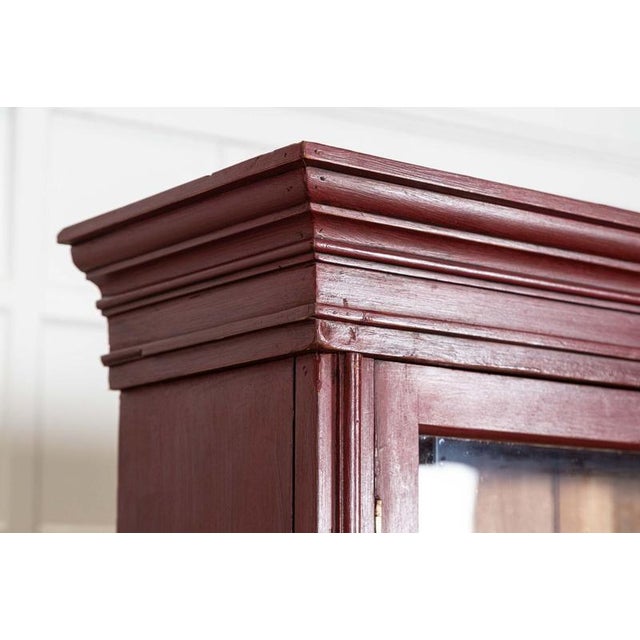 Large English Glazed Painted Pine Bookcase, 1880s For Sale - Image 9 of 12