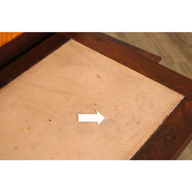 Wood Antique Renaissance Revival Carved Walnut Drop-Front Desk For Sale - Image 7 of 18