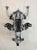 Chrome Vintage Ornate Heavy Chrome Metal Wall Mount Wall Hook Hat Coat Hallway Rack For Sale - Image 8 of 8