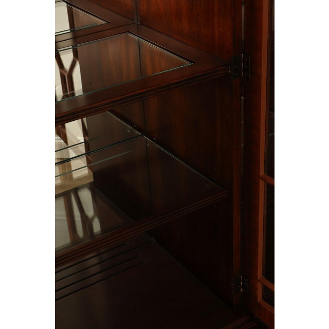 Henkel Harris Henkel Harris Chippendale Style Mahogany China Cabinet Breakfront For Sale - Image 4 of 18