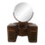 Art Deco Vanity With 8 Dovetailed Drawers and Round Mounted Mirror For Sale