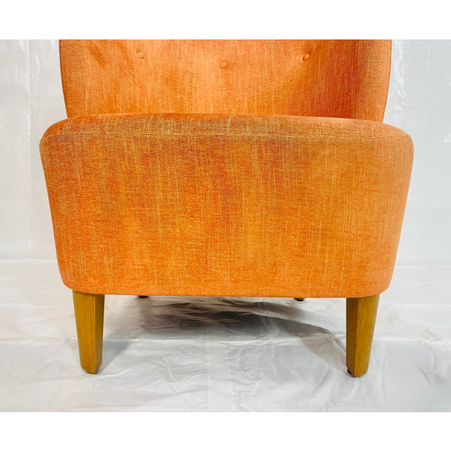 Contemporary Orange Tweed Lounge Chair by Decca Furniture LTD For Sale - Image 12 of 18