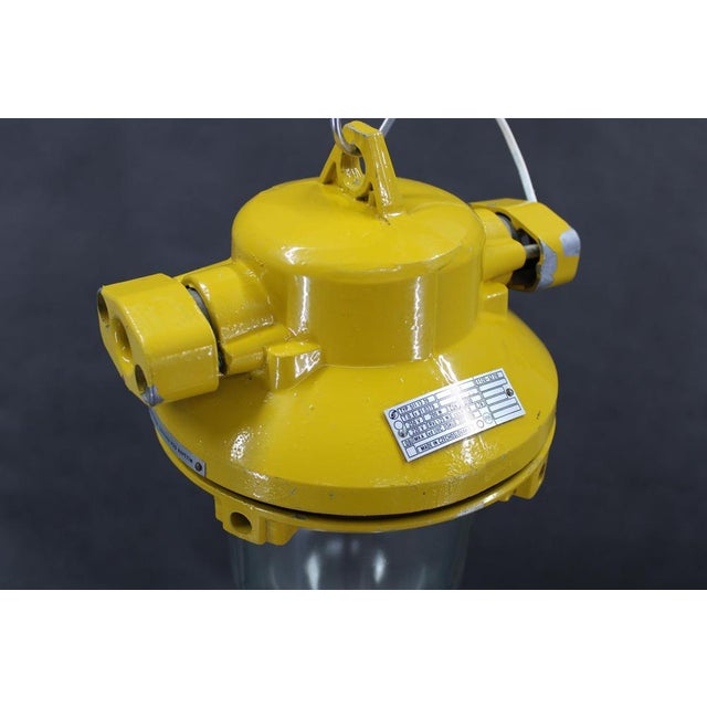 Industrial Industrial Glass Lamp, Czechoslovakia, 1970s For Sale - Image 3 of 12