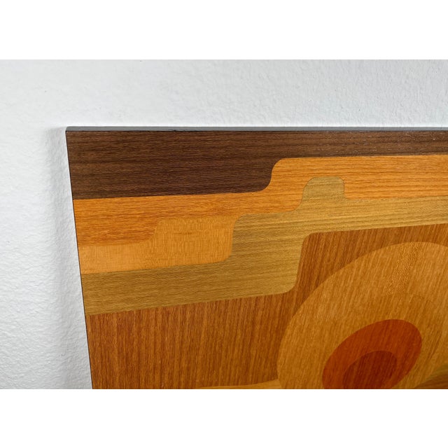 Mid-Century Wood Veneer Intarsia Wall Picture, 1960s, in Very Good conditions. Designed 1960 to 1969