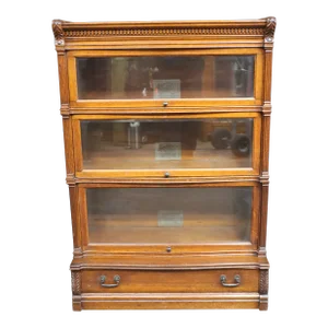 Rare "Ideal" Quarter Sawn OakStacking Bookcase by Globe Wernicke
