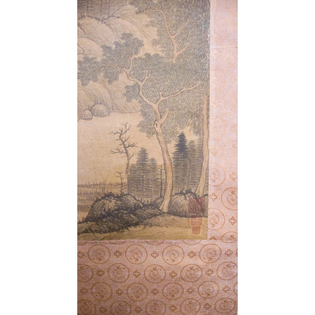 Copper Early 20th Century Chinese Landscape Scroll For Sale - Image 8 of 12