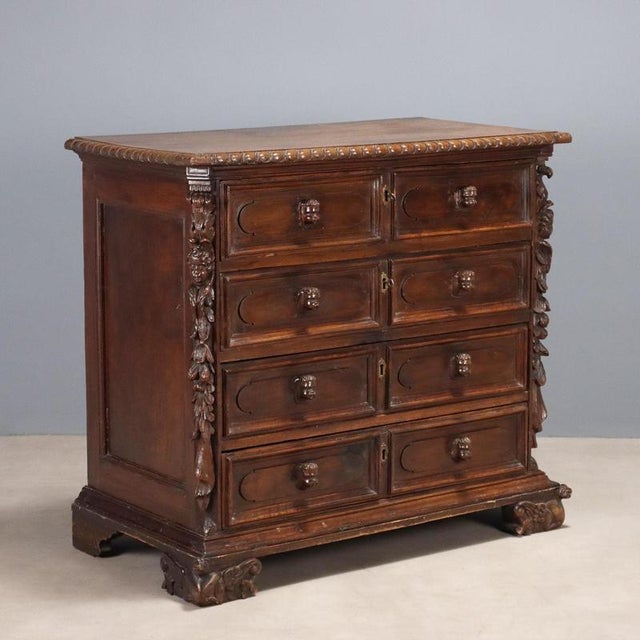 Baroque Chest of Drawers in Walnut and Poplar For Sale - Image 12 of 12