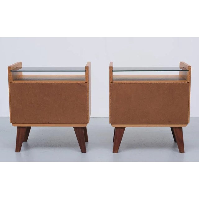 Mid-Century Dutch Teak Nightstands, 1960s, Set of 2 For Sale - Image 9 of 10