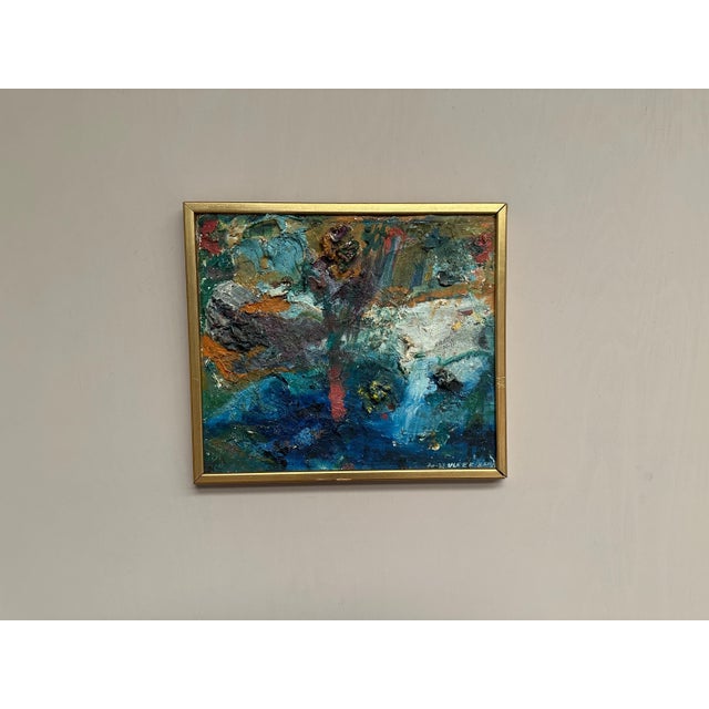 Ulf Eriksson, Abstract Composition, 1970s, Oil on Panel, Framed For Sale - Image 4 of 11