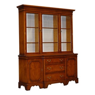 Vintage Yew Wood Display Cabinet from Bradley England For Sale
