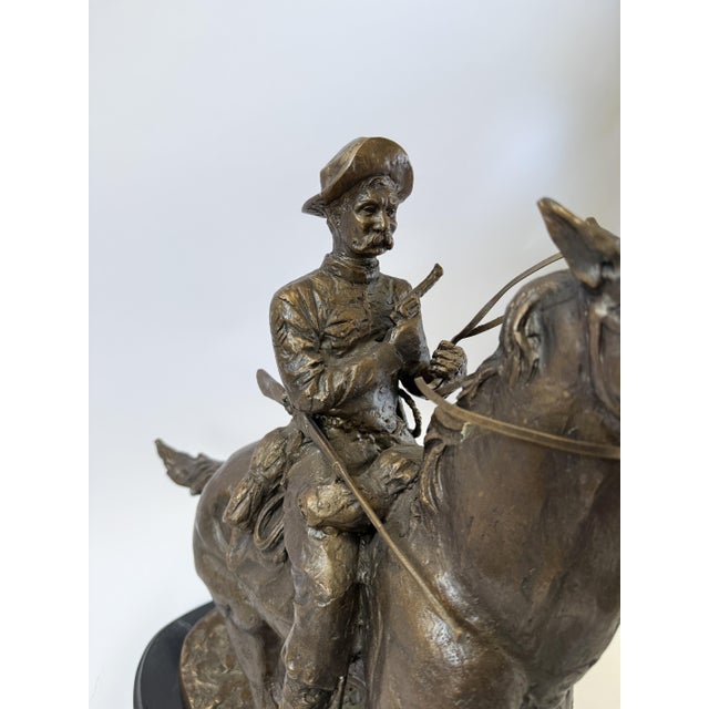 Trooper of the Plains, Bronze Piece After Remington - 19" H For Sale - Image 9 of 18