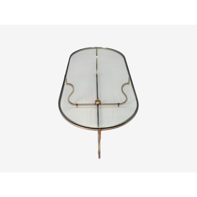Tommi Parzinger, Unique Coffee Table, Brushed Steel, Glass, Usa, 1950s For Sale - Image 10 of 12