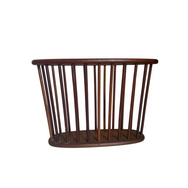 Mid Century Arthur Umanoff Wooden Spindle Magazine Rack For Sale In Philadelphia - Image 6 of 8