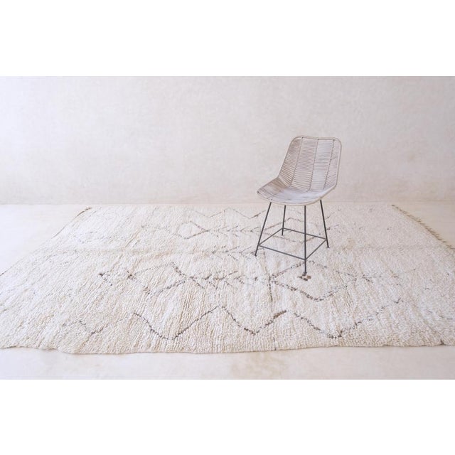 1980's Moroccan Kilim Beni Ourain Wool Rug - 10.5 X 6.2 Ft For Sale - Image 9 of 12