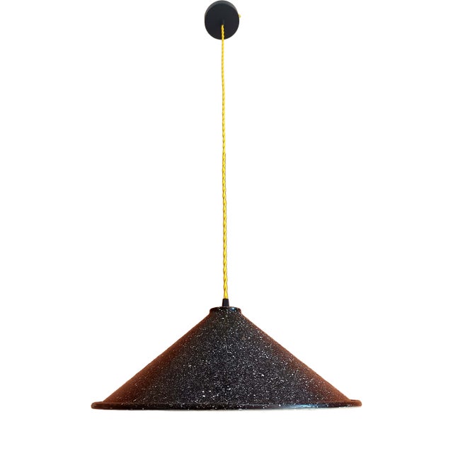 Large Vintage Industrial Sheet Metal Pendant Light, 39 Cm, 1970s For Sale