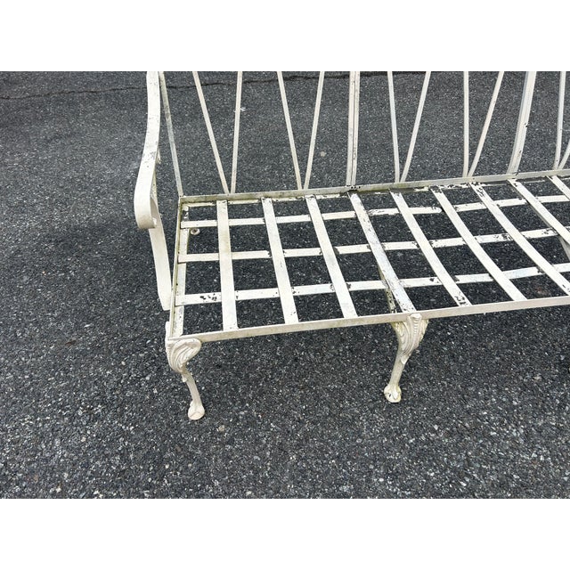 Molla Vintage Molla Cast Aluminum Victorian Style Bench, Attributed For Sale - Image 4 of 4