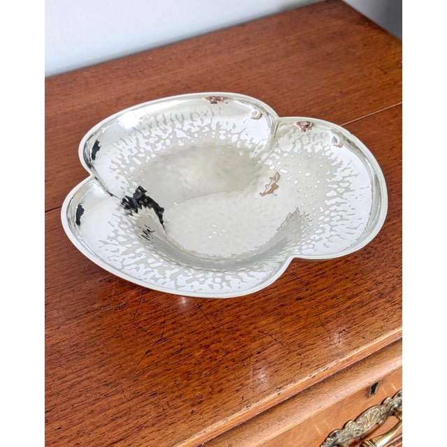 Silver Plated Clover Ball Footed Dish from Elkington & Co, 1950s, in Good conditions. Designed 1950 to 1959 This piece has...