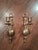 Beautiful pair of brass wall sconces for candles. Perfect for a hallway or anywhere you desire. Great for a movie prop &...