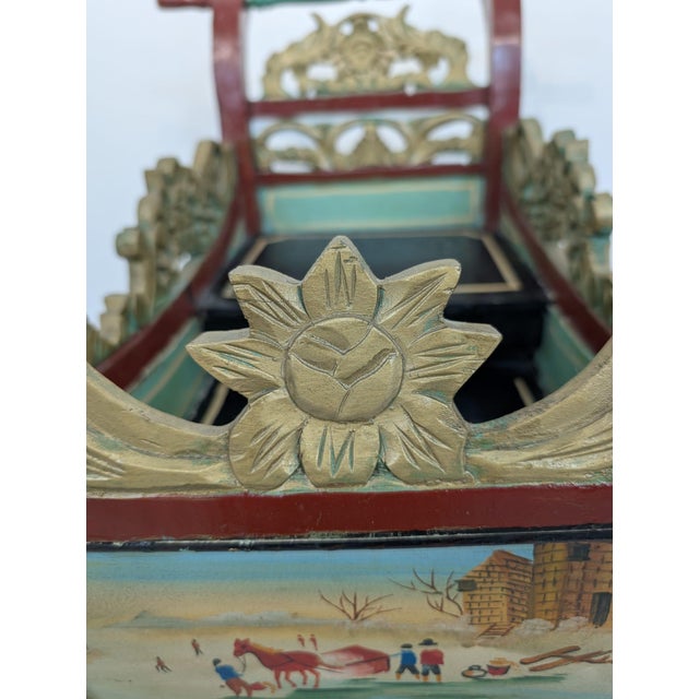 Decorative Sleigh in Wood, 1970s For Sale - Image 9 of 17