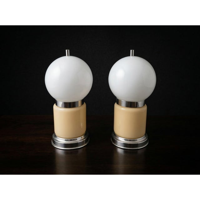 Murano Glass Lamps from Manifattura Di Murano, 1950s, Set of 2 For Sale - Image 6 of 9
