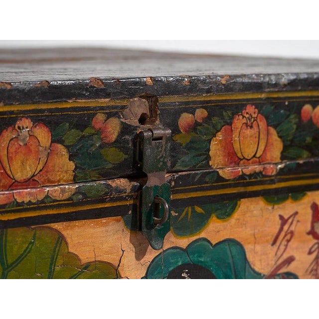 Antique Dark Trunk, 1900 For Sale - Image 5 of 18