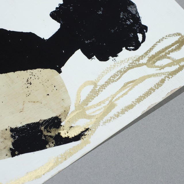 Abstract That Can Wait- Woman's Portrait With Text on Embellished Giclee Print For Sale - Image 3 of 3