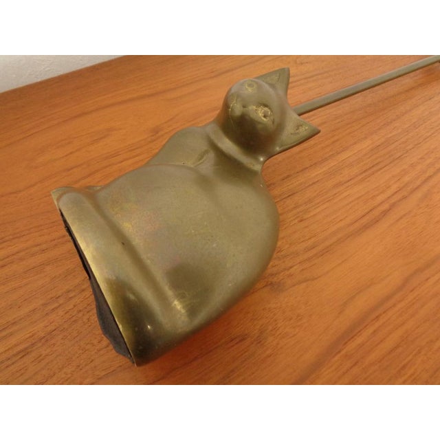 Large Cat Brass Door Stopper, 1960s For Sale - Image 16 of 18