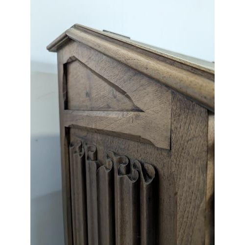 Brown Gothic Prie-Dieu in Carved Walnut For Sale - Image 8 of 9