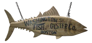 Carved Tuna Fish Trade Sign