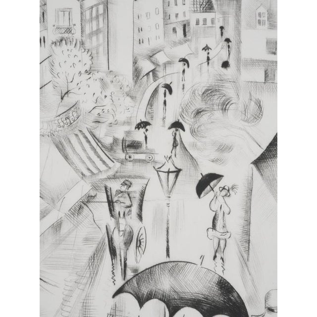 Mily Possoz, In the Rain, Original Signed Engraving For Sale - Image 8 of 11