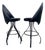 Pair of Vintage Daystrom Sculptural Black Metal Swivel Bar Stools For Sale