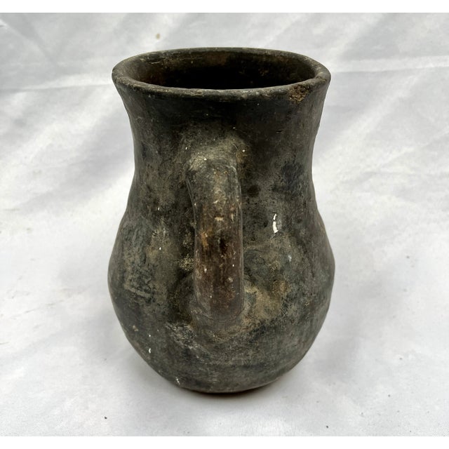 Antique Early 1900s Rustic Turkish Pottery Jug/Pitcher/Vase For Sale - Image 4 of 13