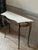 This Italian console table has Italian Rococo revival features: Slender, curved cabriole legs with little paws. Subtly...