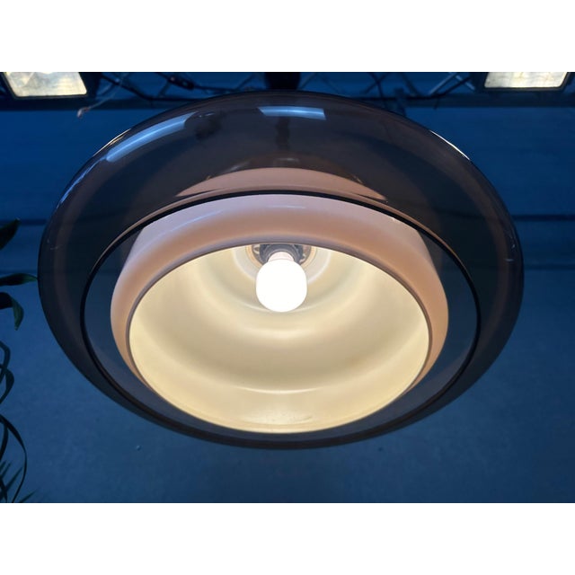 Vintage Adjustable Pendant Lamp in Acrylic, 1970s For Sale - Image 10 of 11