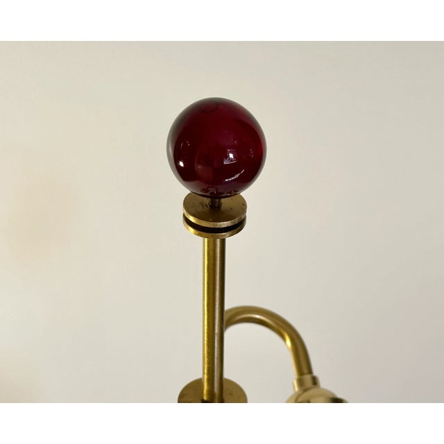 2000 - 2009 2000s Red Seguso Murano Glass Lamp Designed by John Hutton for Donghia For Sale - Image 5 of 9