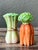 Orange Vintage Glazed Ceramic Vegetables Salt and Pepper Shakers - Set of 2 For Sale - Image 8 of 12