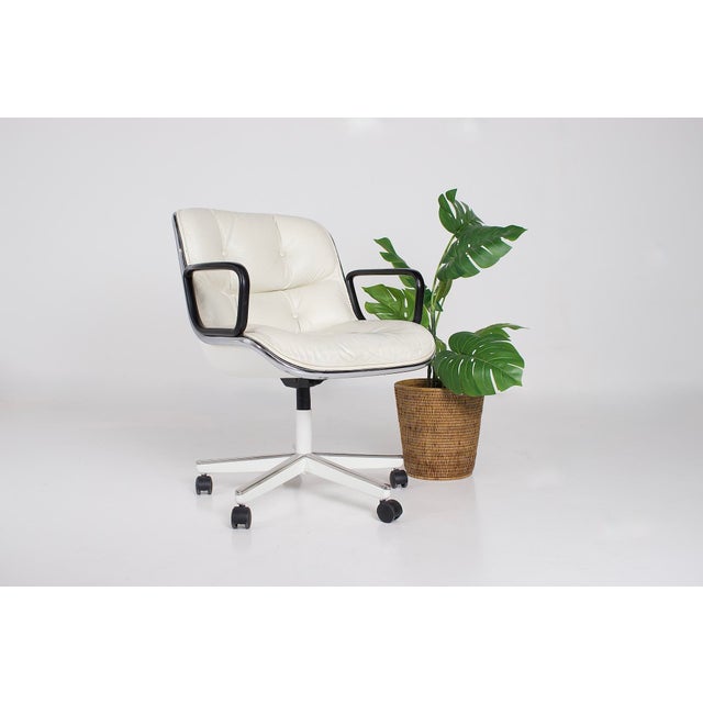 Silver Executive Swivel Armchair from Charles Pollock, 1970s For Sale - Image 8 of 14