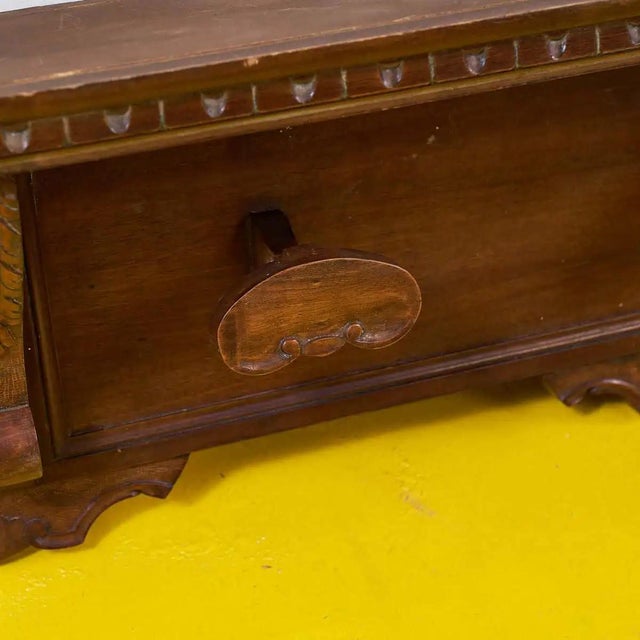 Carved Wooden Chest of Drawers, 1970s, in Good conditions. Designed 1970 to 1979 This piece is attributed to the mentioned...