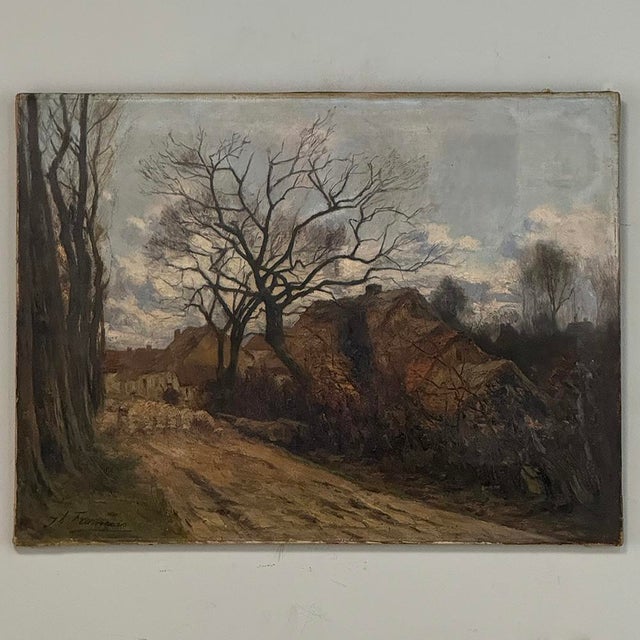 Late 19th Century Pastoral Oil Painting Signed j.b. François For Sale In Dallas - Image 6 of 15