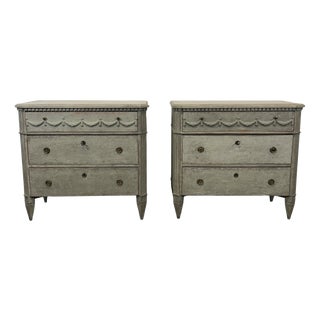 Gustavian Chests of Drawers, 1870s, Set of 2 For Sale