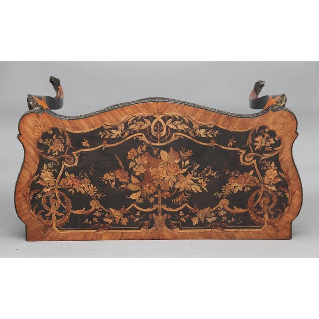19th Century Ebonised Marquetry & Ormolu Card Table, 1870s For Sale - Image 12 of 14