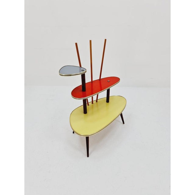 Wood Large German Plant Stand, 1950s For Sale - Image 7 of 10
