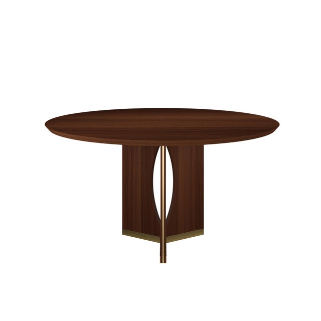 Brown Taylor Round Dining Table by Wood Tailors Club For Sale - Image 8 of 8